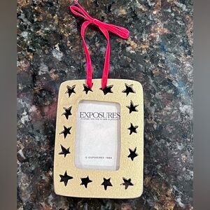 Vintage Exposures Gold Ornament Photo Frame with Cutout Stars